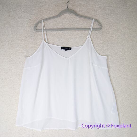 New! Eloquii sheer white cami, women‎ plus size 16 - Picture 1 of 10